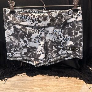 Women's FLEO light blue workout shorts. 
Size Small
Very cute!!